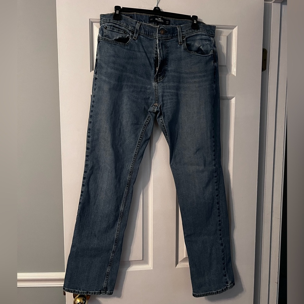 Hollister Men's Straight Jeans in Blue
